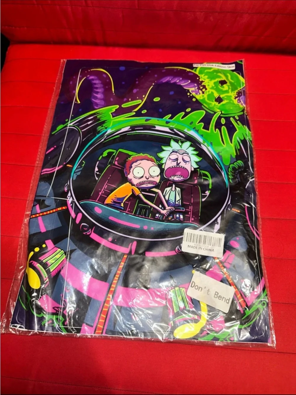 Rick and Morty ps5 Standard disk decal sticker  - Green